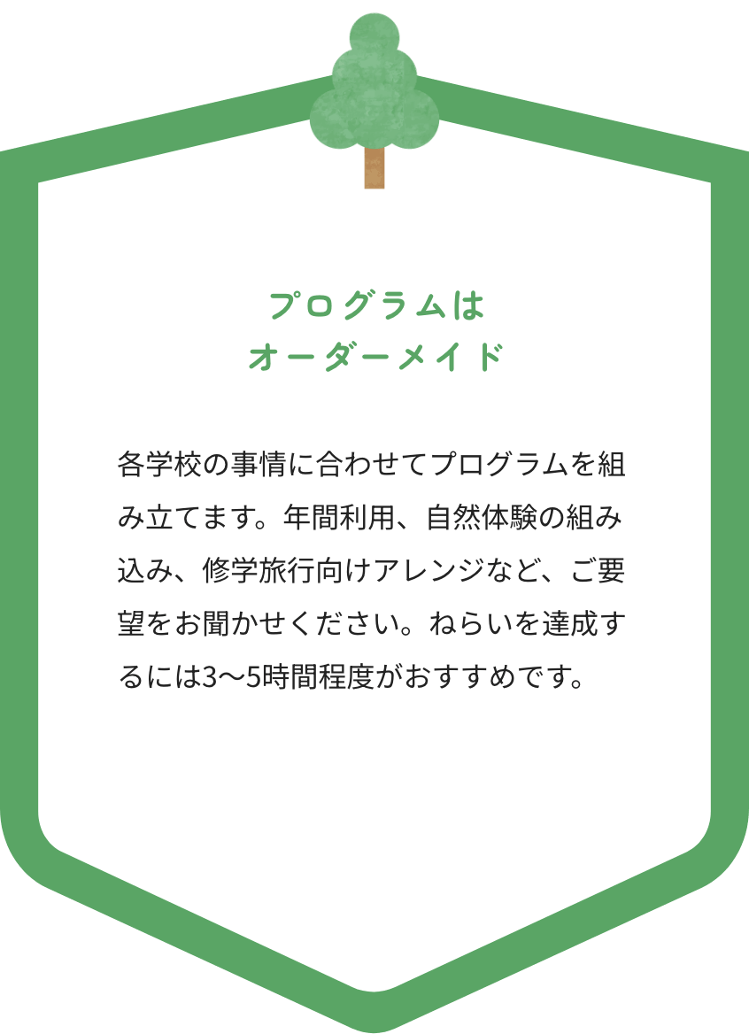 プログラムはオーダーメイド